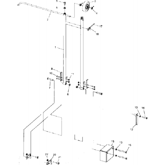 Pointer Front Assembly for Husqvarna FS3500 E Floor Saw