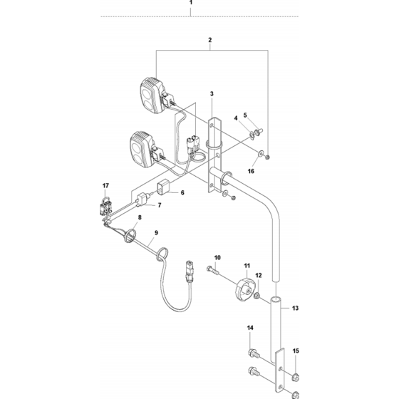 Lighting Kit Assembly for Husqvarna FS3500 G Floor Saw