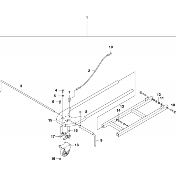 Pointer Front Assembly for Husqvarna FS3500 G Floor Saw