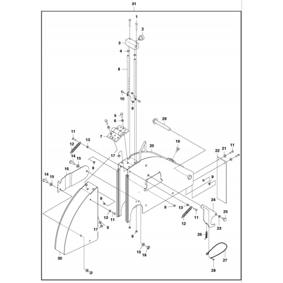 Blade Guard-2 Assembly for Husqvarna FS3500 G Floor Saw