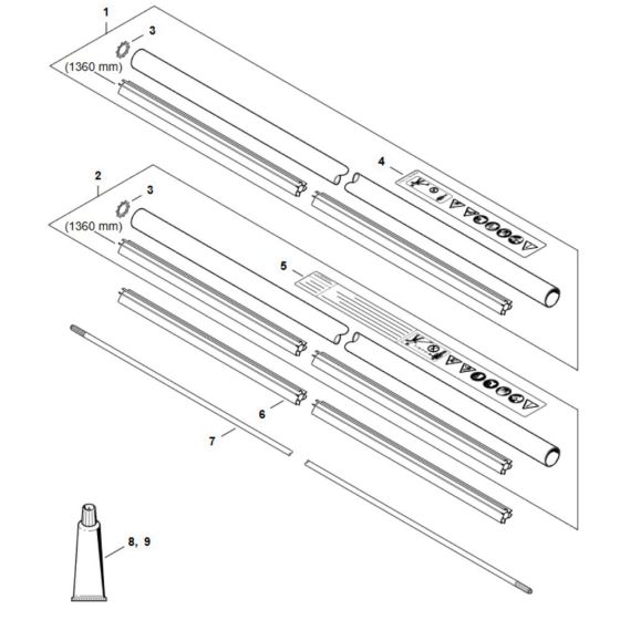 Drive Tube Assembly for Stihl FS 361C