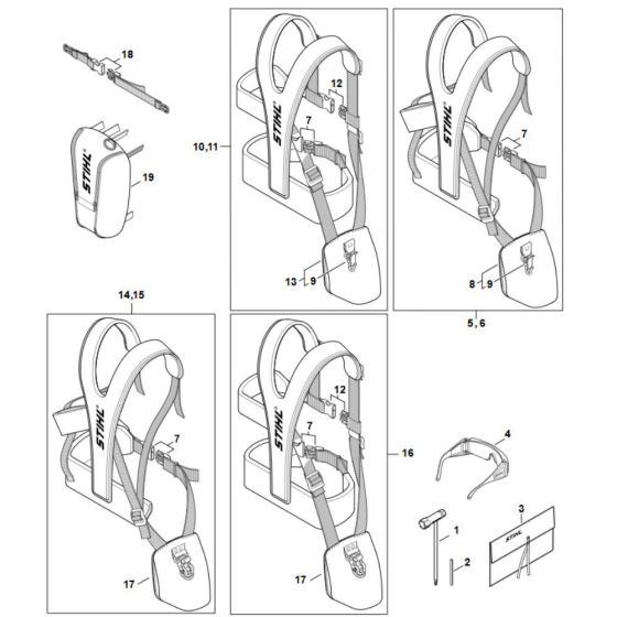 Harness Assembly for Stihl FS 361C