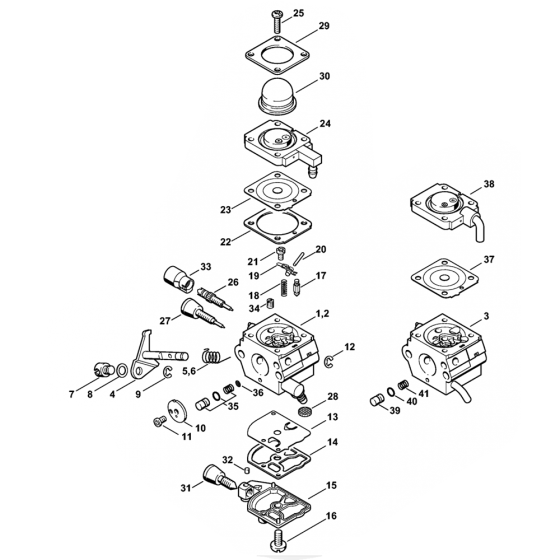 Stihl Carburetor Assemblies