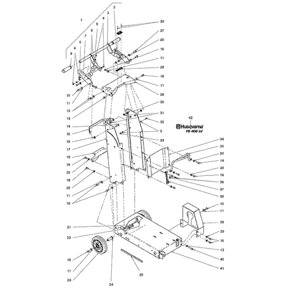 Handle Assembly for Husqvarna FS400 Floor Saw