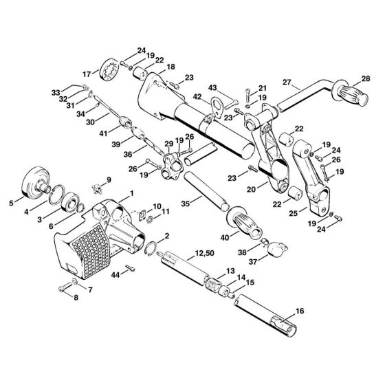 Clutch housing & Support tube Assembly for Stihl FS410 Clearing Saw