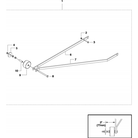 Pointer - Single Assembly for Husqvarna FS410 D Floor Saw