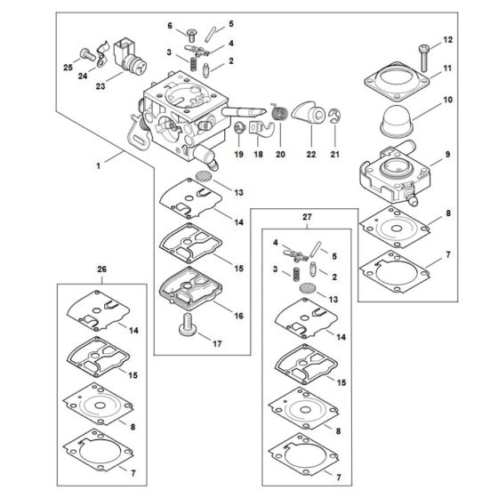 Carburetor Assembly for Stihl FS 411C