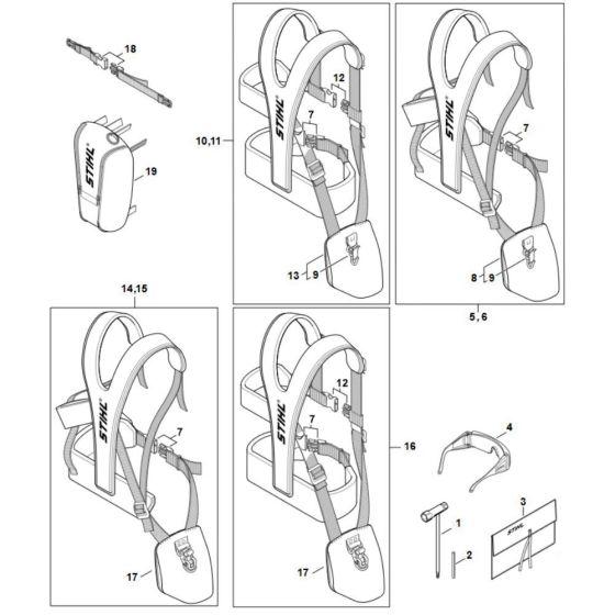 Harness Assembly for Stihl FS 411C