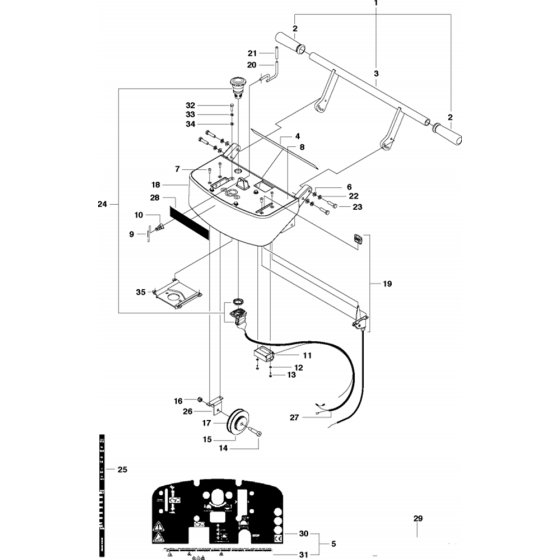 Control Console Assembly for Husqvarna FS413 Floor Saw