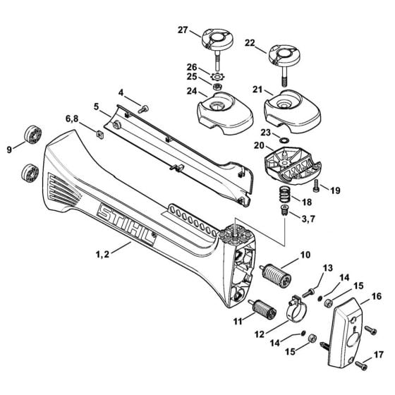 AV system Assembly for Stihl FS460C FS460RC Clearing Saw