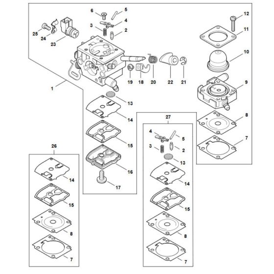 Carburetor Assembly for Stihl FS 461C
