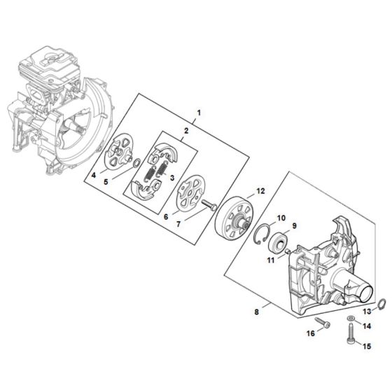 Clutch Assembly for Stihl FS 461C