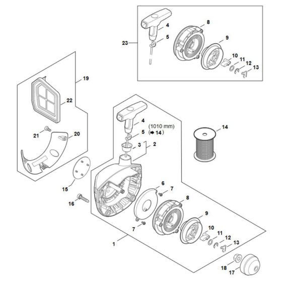 Rewind Starter for Stihl FS 461C