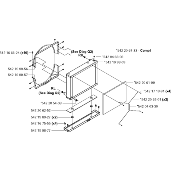 Radiator Assembly for Husqvarna FS4800 Floor Saw