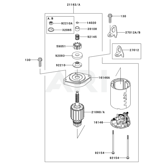 Starter for Kawasaki FS481V Engine