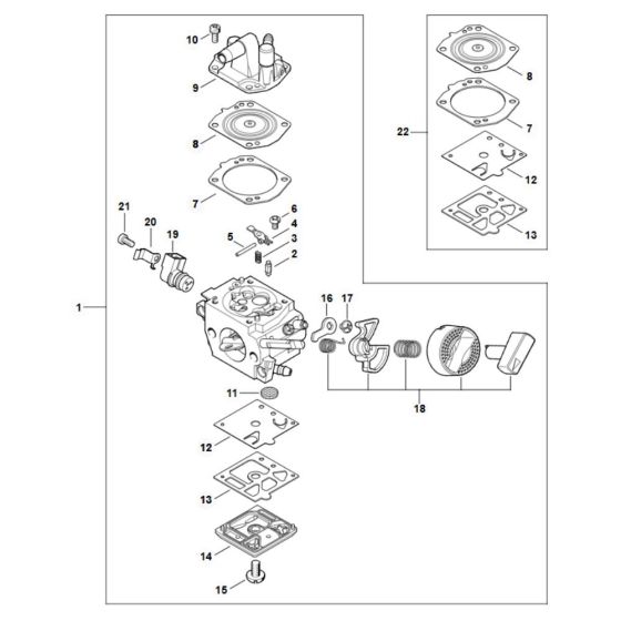 Carburetor Assembly for Stihl FS 491C