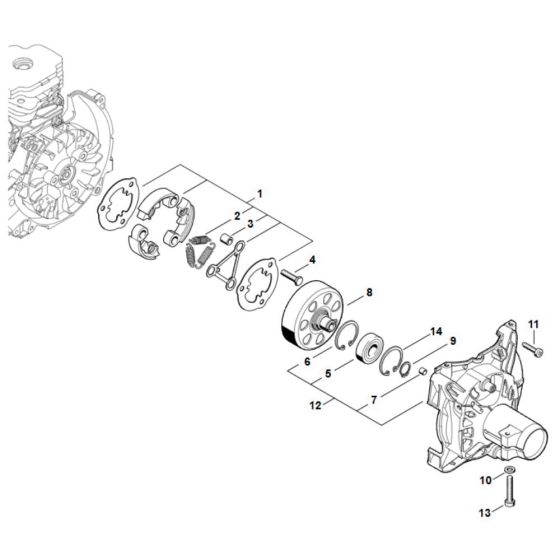 Clutch Assembly for Stihl FS 491C