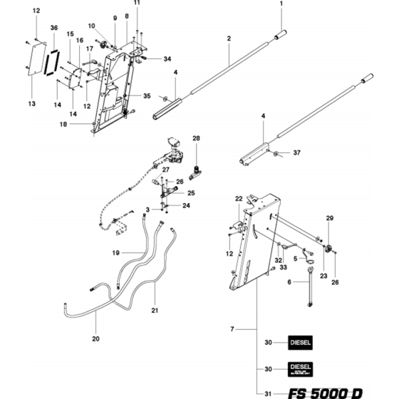 Cowl Assembly for Husqvarna FS5000 Floor Saw