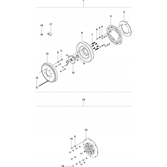 Clutch Assembly for Husqvarna FS5000 Floor Saw