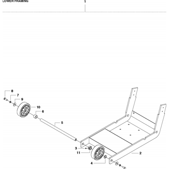 Lower Framing Assembly for Husqvarna FS513/FS520/FS524 Floor Saw