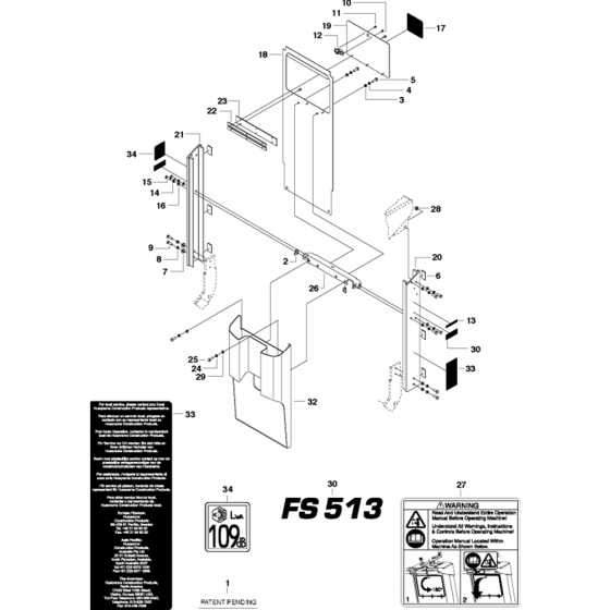 Toolbox Assembly for Husqvarna FS513/FS520/FS524 Floor Saw