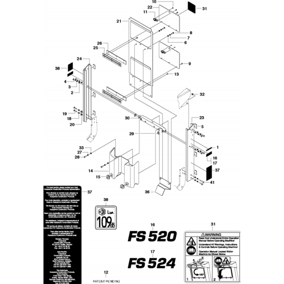 Toolbox-2 Assembly for Husqvarna FS513/FS520/FS524 Floor Saw