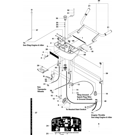 Control Console-2 Assembly for Husqvarna FS513/FS520/FS524 Floor Saw