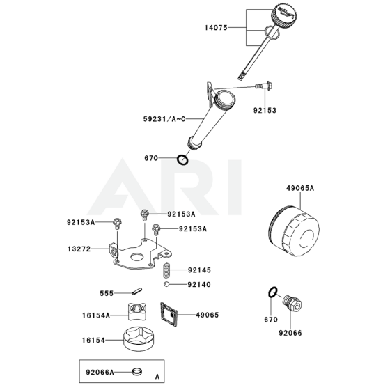 Lubrication Equipment for Kawasaki FS541V Engine