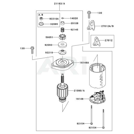 Starter for Kawasaki FS541V Engine