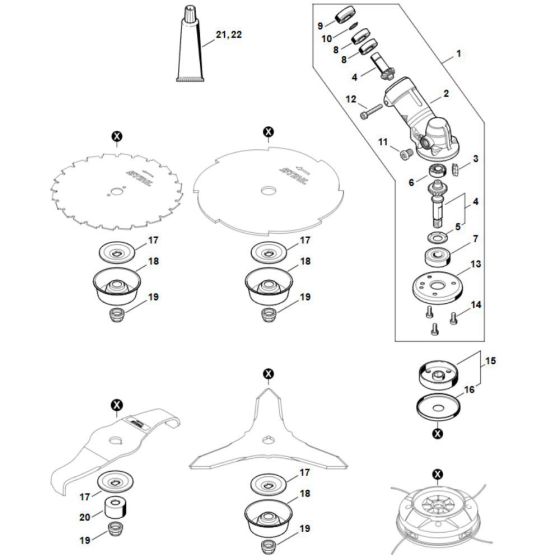 Gear Head Assembly for Stihl FS 561C