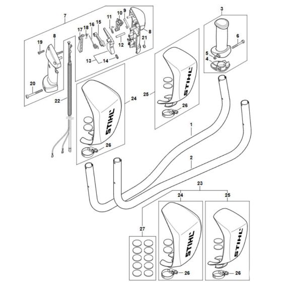 Handlebar Assembly for Stihl FS 561C