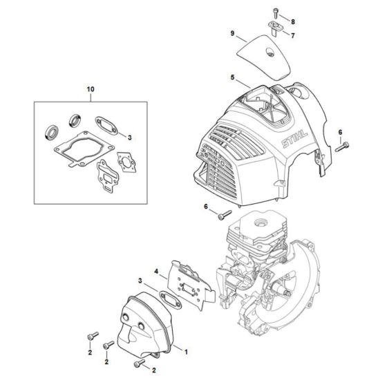 Muffler Assembly for Stihl FS 561C