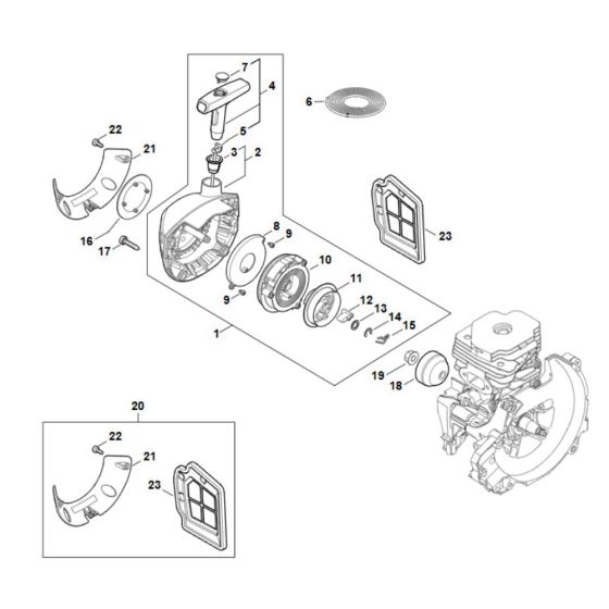 Rewind Starter for Stihl FS 561C