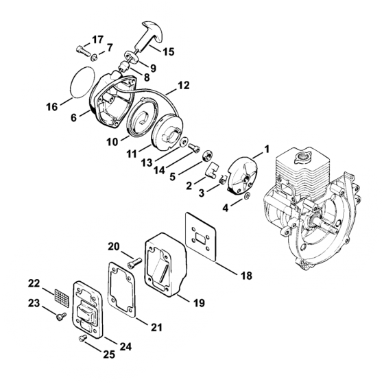 Stihl FS62 FS66 Starter Muffler