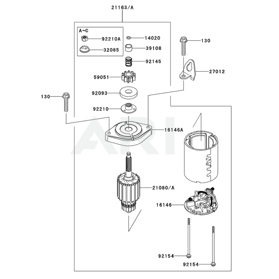 Starter for Kawasaki FS651V Engine