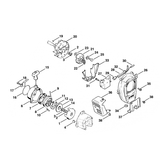 Stihl FS65 Rewind Starter Assembly