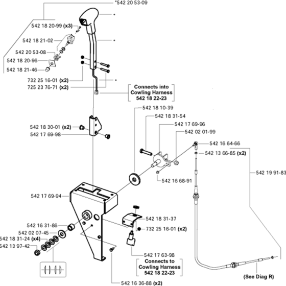 Speed Control Assembly for Husqvarna FS6600 Floor Saw