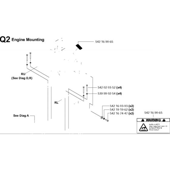 Engine Plate Assembly for Husqvarna FS6600 Floor Saw