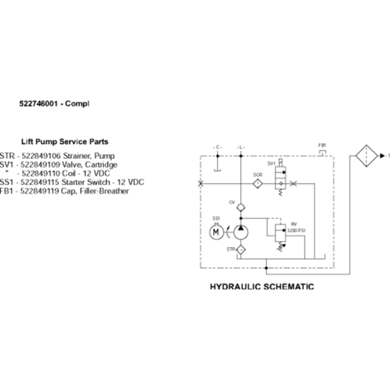 Lift Pump Assembly for Husqvarna FS6800 YAN T3 Floor Saw