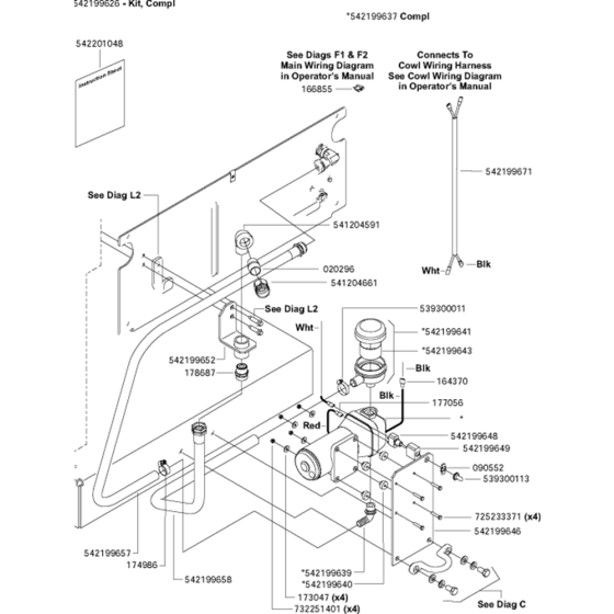 Water Pump Kit Assembly for Husqvarna FS6800 YAN T3 Floor Saw