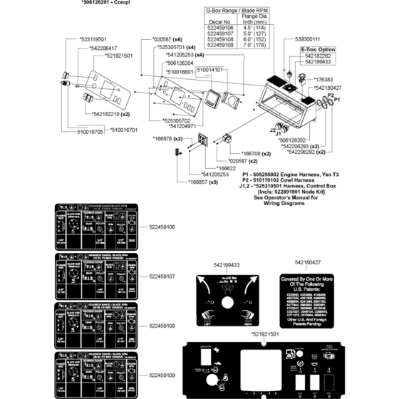 Instrument Panel, 3-Speed Assembly for Husqvarna FS6800 YAN T3 Floor Saw