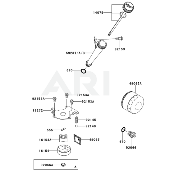 Lubrication Equipment for Kawasaki FS691V Engine