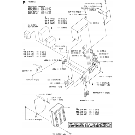 Electric Box Assembly for Husqvarna FS700 EX Floor Saw