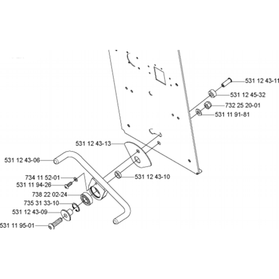 Back Cover Assembly for Husqvarna FS700 EX Floor Saw