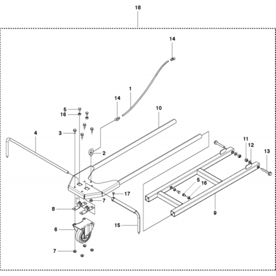 Power Front Assembly for Husqvarna FS7000 Floor Saw