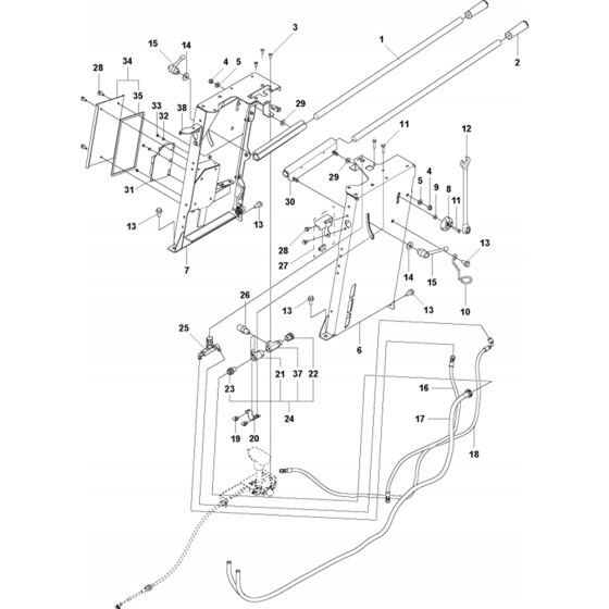 Panel Assembly for Husqvarna FS7000 DMT Floor Saw