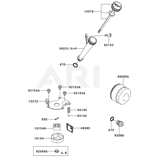 Lubrication Equipment for Kawasaki FS730V Engine