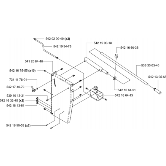 Cowling Side - L.H. Assembly for Husqvarna FS8400 Floor Saw