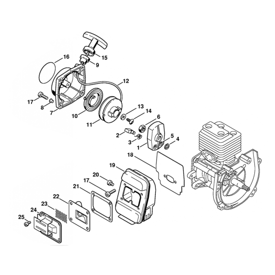 FS88 Starter Muffler Assembly