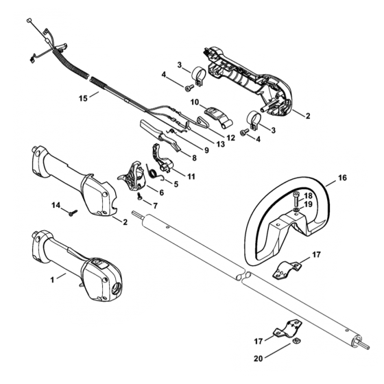 Stihl FS89 FS89r Handle Assembly